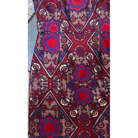 Dress red blue wine off the shoulder Crochet Lace Mini Dress - Picture 6 of 9